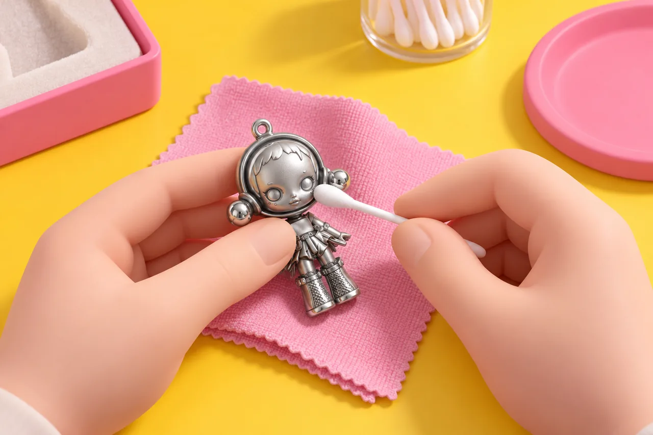 Bước 3: Làm sạch các khe bằng tăm bông mềm