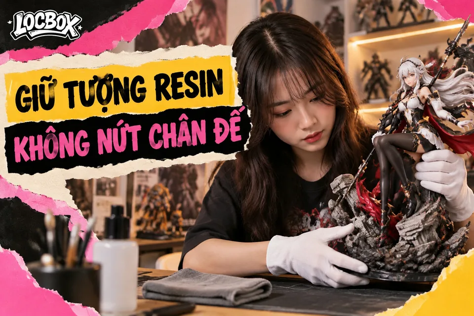 Bảo quản tượng resin scale lớn đúng cách để không nứt chân đế