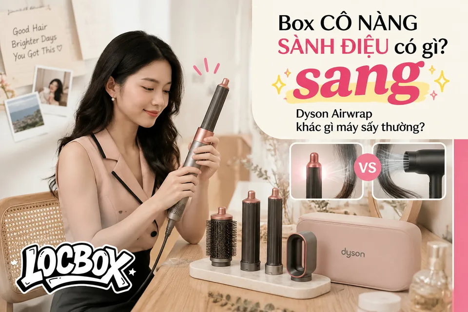 Box CÔ NÀNG SÀNH ĐIỆU có gì? Dyson Airwrap khác gì máy sấy thường