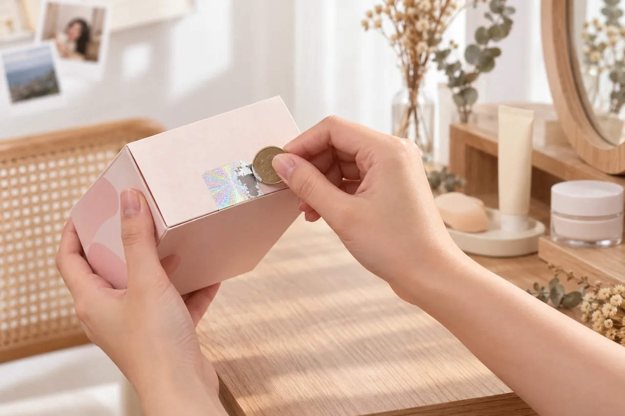 Bước 4: Cào lớp phủ để lấy mã bảo mật