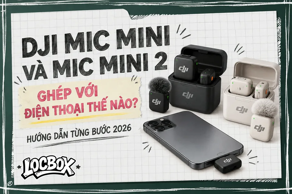 DJI Mic Mini và Mic Mini 2 ghép với điện thoại thế nào? Hướng dẫn từng bước 2026