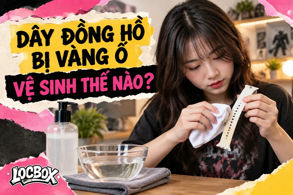 Đồng hồ thông minh dây cao su bị vàng ố nên vệ sinh thế nào?