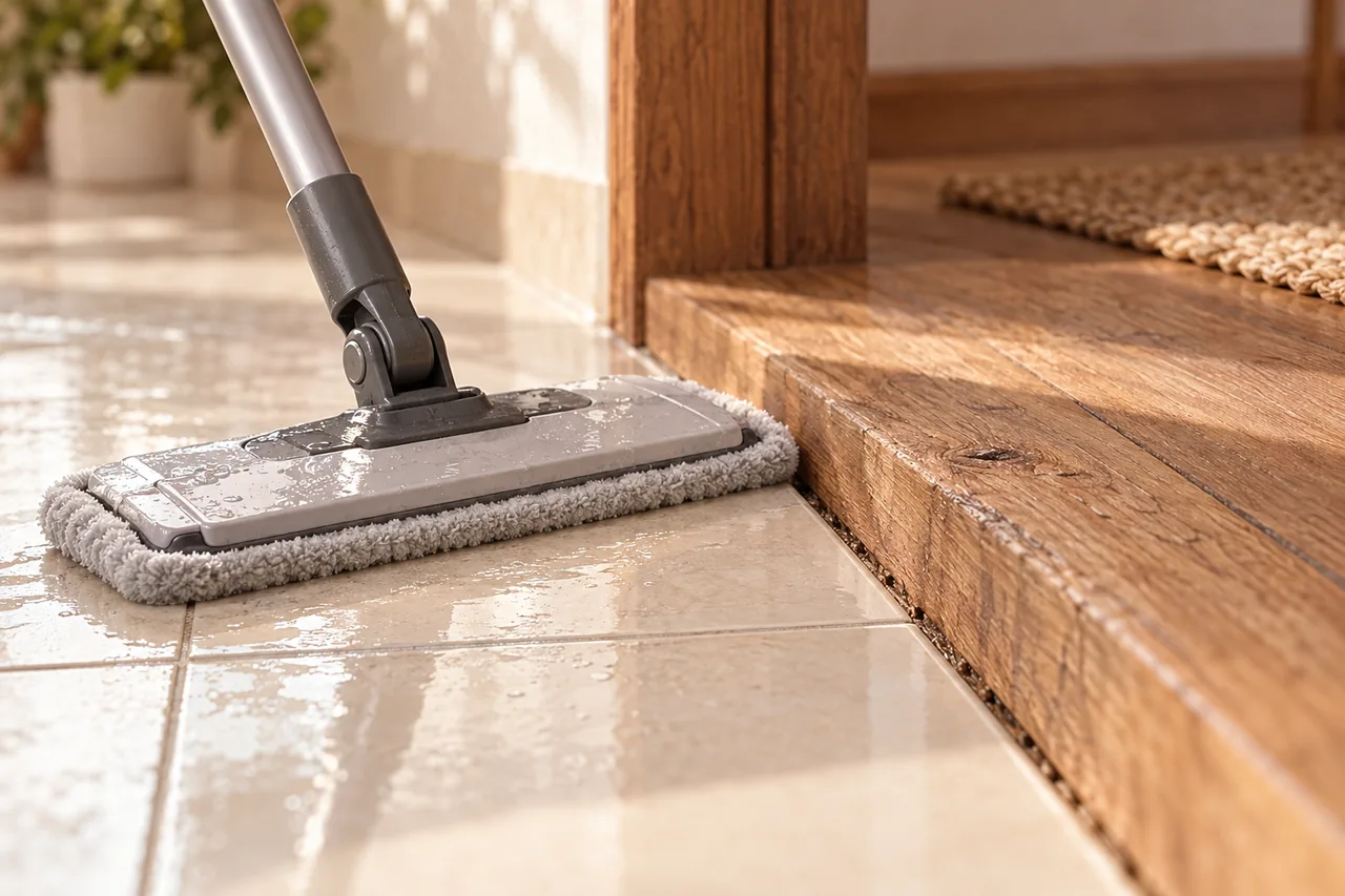 Đầu lau ướt không biến mọi loại sàn thành sàn phù hợp