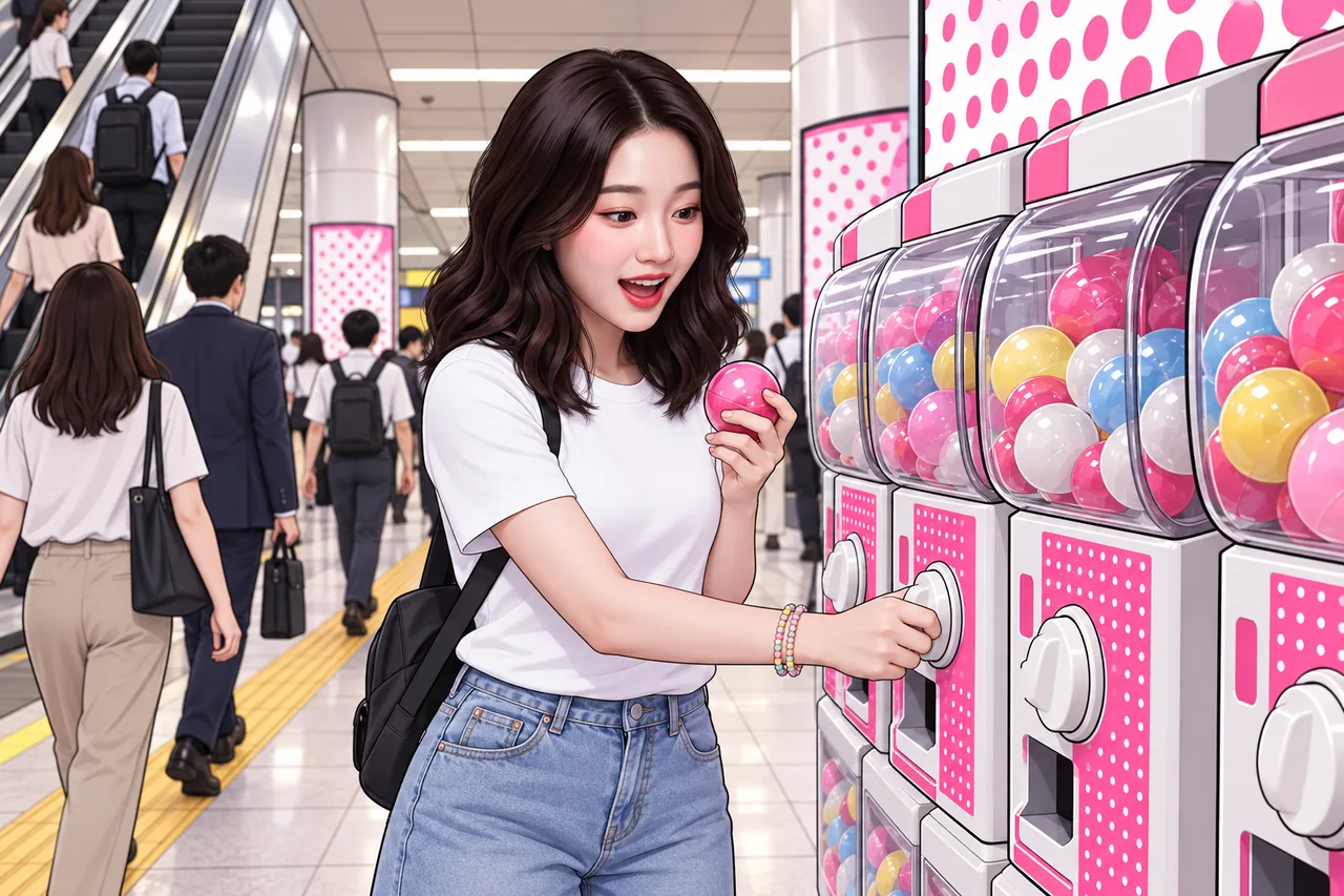 Gashapon gắn với không gian công cộng