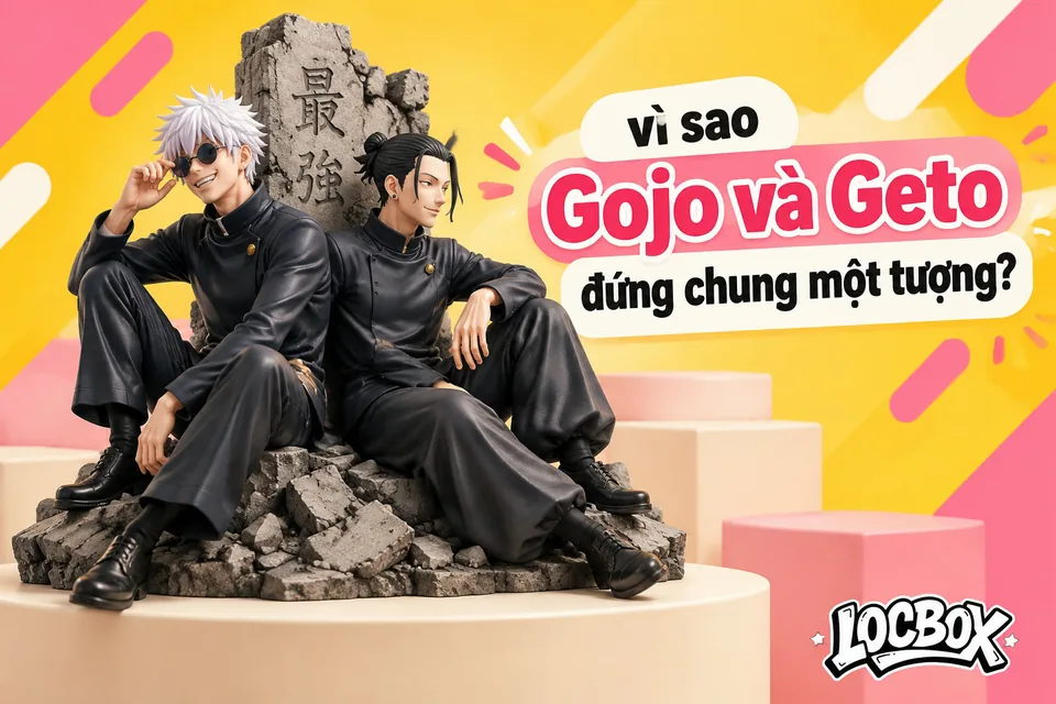 Gojo và Geto bản đôi OOTD Studio: vì sao hai nhân vật được tạc chung một tượng