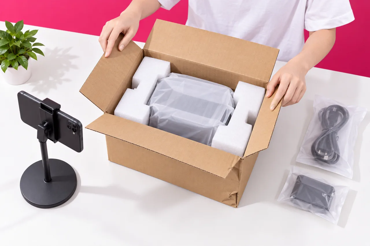 1. Quay hoặc chụp lại quá trình mở hộp