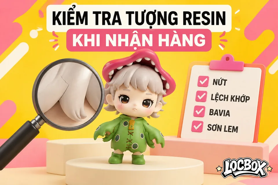 Kiểm tra tượng resin khi nhận hàng: checklist nứt, lệch khớp, bavia, sơn lem
