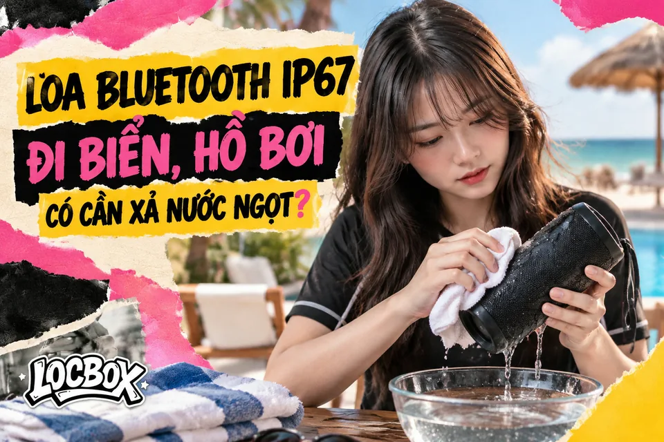 Loa bluetooth IP67 mang đi biển, hồ bơi có cần xả nước ngọt không?