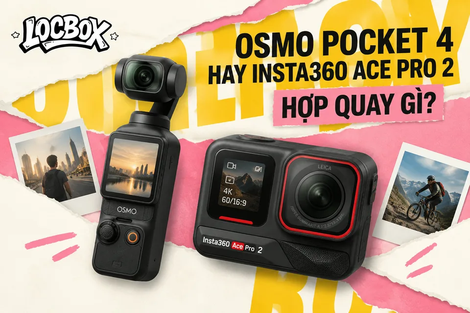 Osmo Pocket 4 hay Insta360 Ace Pro 2 hợp quay gì?