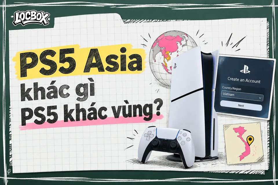 PS5 Slim thiết lập lần đầu và tài khoản vùng cần chọn gì
