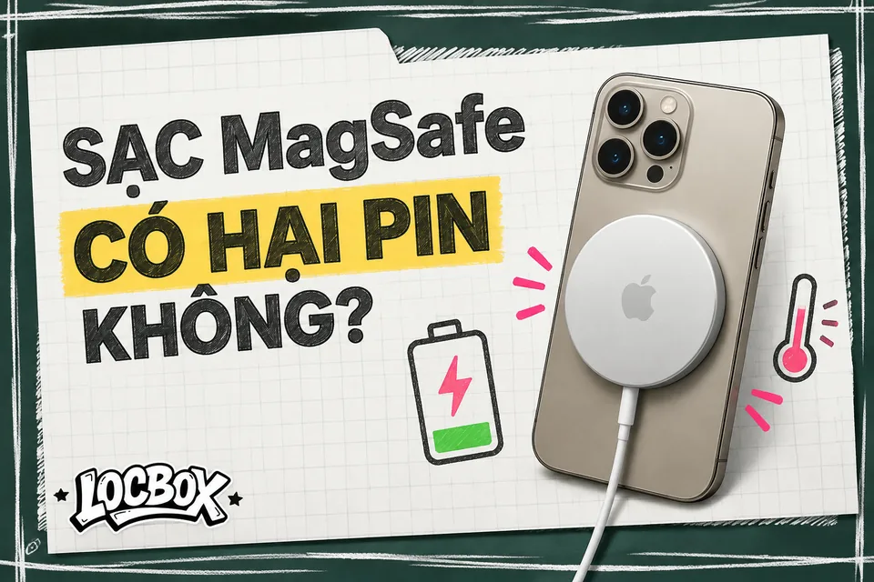 Sạc MagSafe có hại pin iPhone không? Cách dùng đúng năm 2026