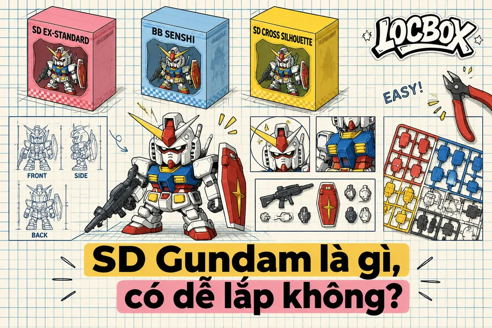 SD Gundam là gì? Dòng mô hình nhỏ dễ lắp cho người mới