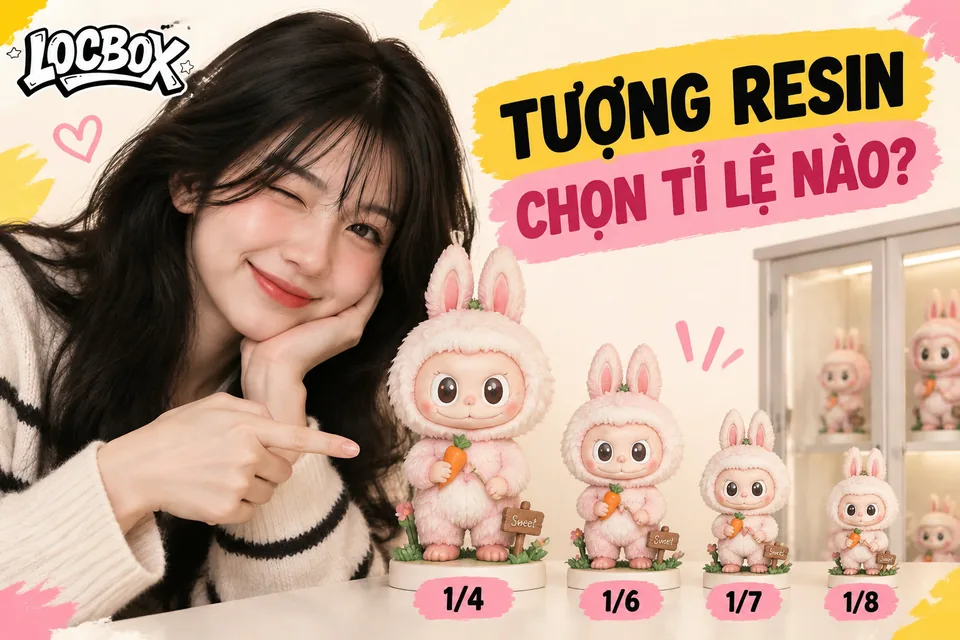 Tỉ lệ 1/4, 1/6, 1/7, 1/8 của tượng resin là bao nhiêu cm, chọn theo tủ nào?