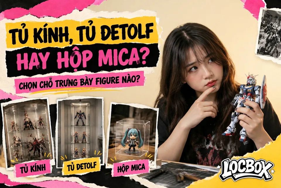 Tủ kính, tủ Detolf hay hộp mica: chọn chỗ trưng bày figure nào?